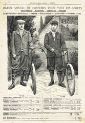 Fototapeta na wymiar Two men with bike suit