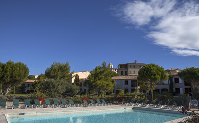 Swimming pool in a villa, Luberon, Provence, France