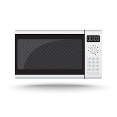 3D Realistic microwave oven vector on isolated white background