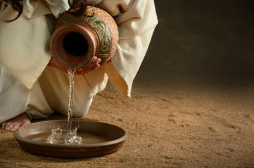 Jesus Pouring Water
