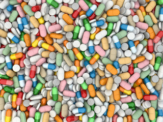 Fototapeta na wymiar Medicine pills background.