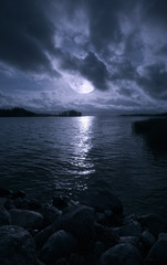 full moon over water © Tamara Kulikova