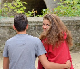 Obraz premium Adolescents en couple
