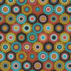 Seamless traditional floral folk pattern