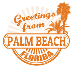 Greetings from Palm Beach stamp