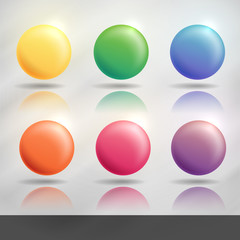 Colorful Round Buttons.