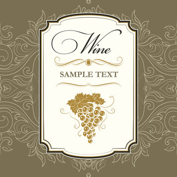 Wine cask . labels for wine with grapes. Barrel. Ceg