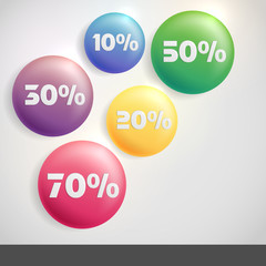 Sale Buttons With Discount.