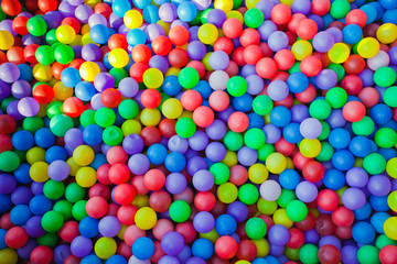 background of many multicolored small balls