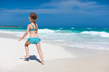 Cute little girl at beach