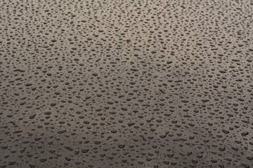 Polierter Autolack nach Regenschauer