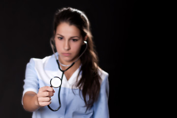 Female doctor with stethoscope