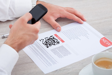 Man Scanning Barcode