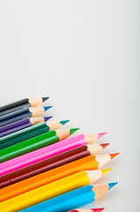 Vivid composition of color pencils