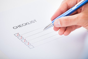 Hand Checking Checklist Box