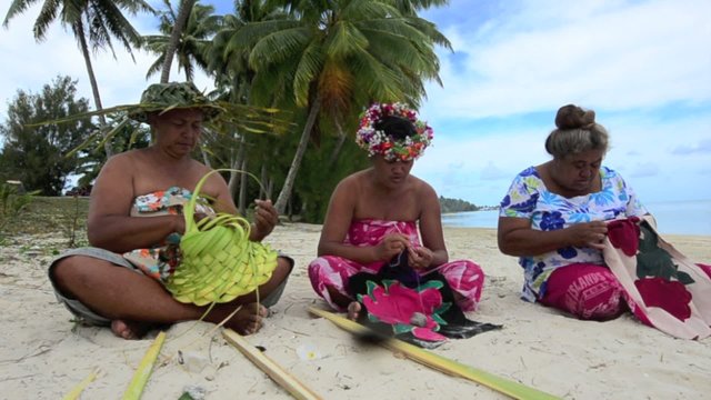 Polynesian Pacific Island Tahitian Aitutaki Lagoon Cook Islands