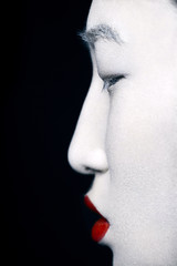 geisha in profile