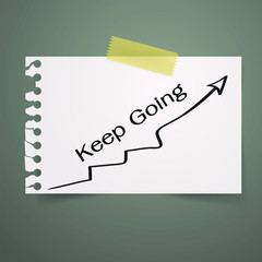Keep going note