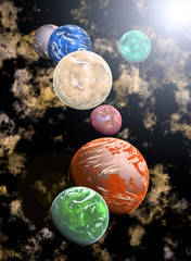 planets in outerspace