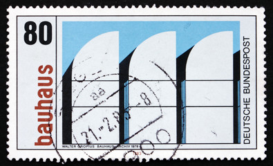 Postage stamp Germany 1983 Bauhaus Archives, Berlin - obrazy, fototapety, plakaty