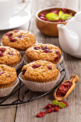 Muffins with dried berries