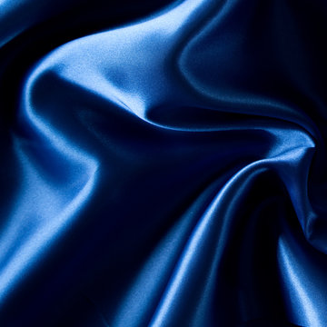 Blue luxury satin