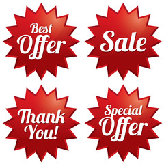 Sale, best offer, special offer, thank you tags