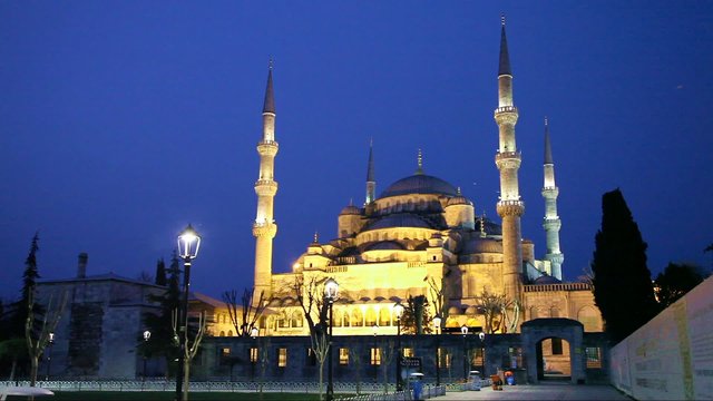 Sultan Ahmed Mosque (Blue Mosque) in Istanbul at the night time