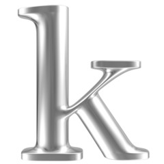 Aluminium font lorewcase letter k
