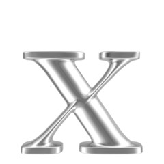 Aluminium font lorewcase letter x