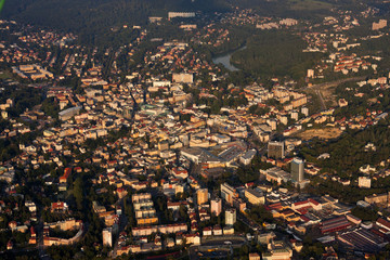 Fototapeta premium view of the city from balloon