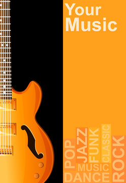 guitar, vector illustration