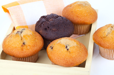 macro shot of muffin