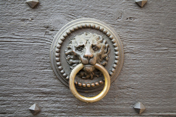 Italian door knocker: lion