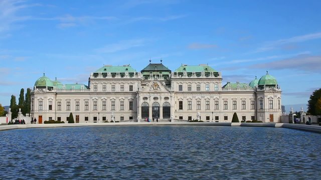 Belvedere palace exterior in Vienna, Austria