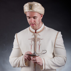 man in oriental costume
