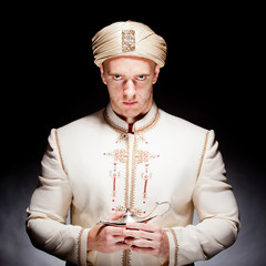 man in oriental costume