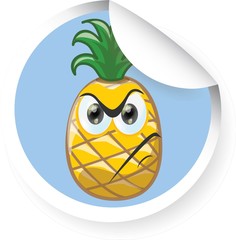 Наклейка с мультфильма ананас