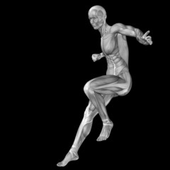 Fototapeta na wymiar 3D human man anatomy for health or medicine