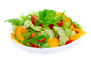 Healthy salad with fresh vegetables