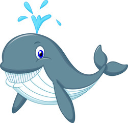Fototapeta premium Cute whale cartoon