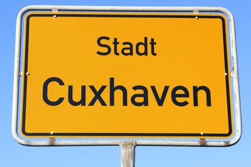 Deutsches Verkehrszeichen: Ortstafel (Cuxhaven)