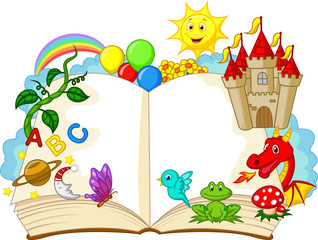 Fototapeta premium Fantasy book cartoon