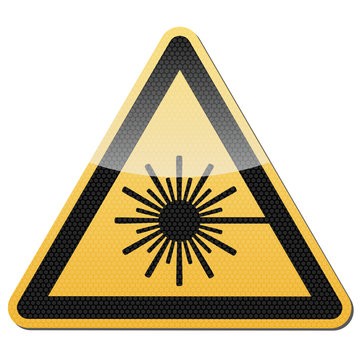 Schild Laserstrahl