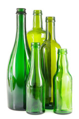 Grüne Glasflaschen