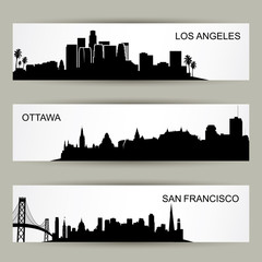 City skyline banners