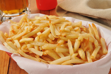 French fries and beer