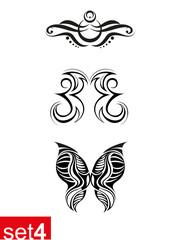 Naklejka premium Decorative Tribal tattoo