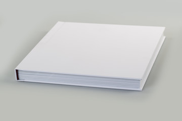 white with blank cover