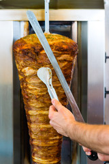 Kebab - heißer Döner mit frischen Zutaten